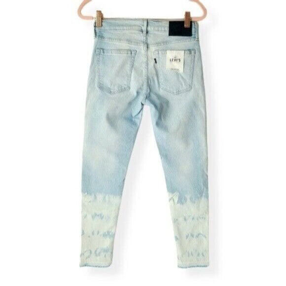 Levi's Blue Empire Skinny Raw Hem Ankle Jeans - Picture 2 of 8